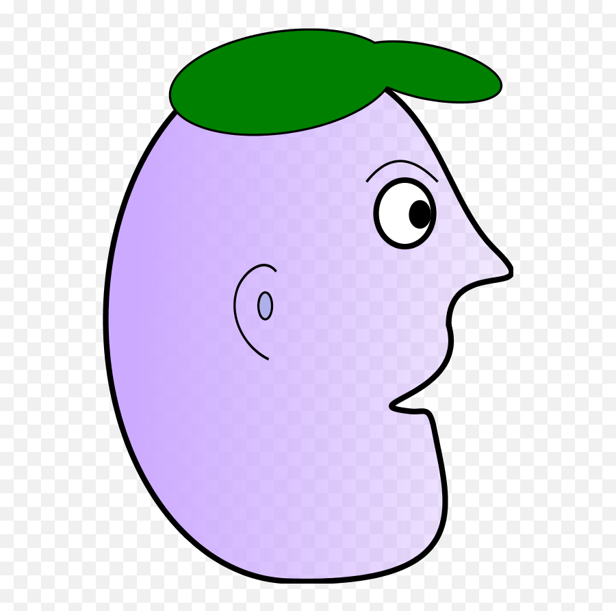 Cartoon Man Face Profile Wearing Cap - Vector Clip Art Emoji,Surprised Emoticon Cartoon