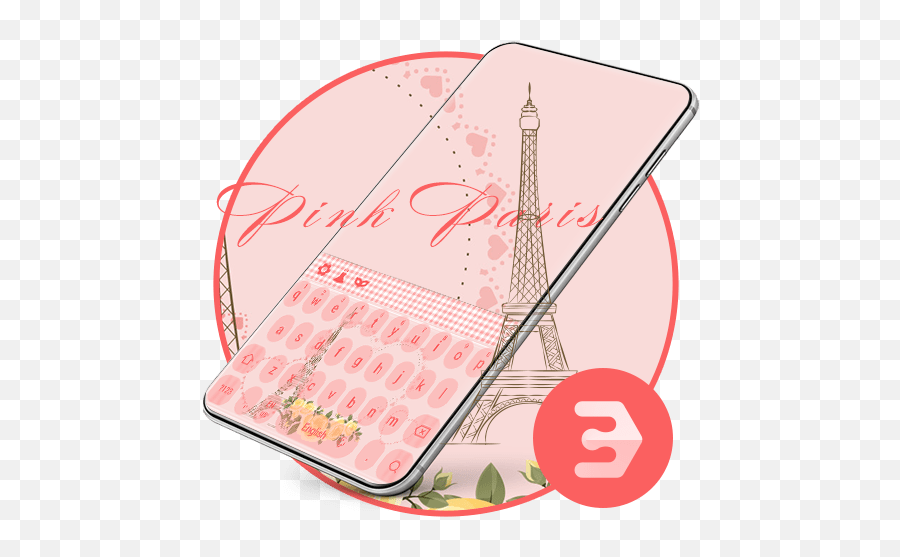 Pink Paris Romance France Beautiful Keyboard - Apkonline Tarnica Emoji,Emoticons Party Supplies