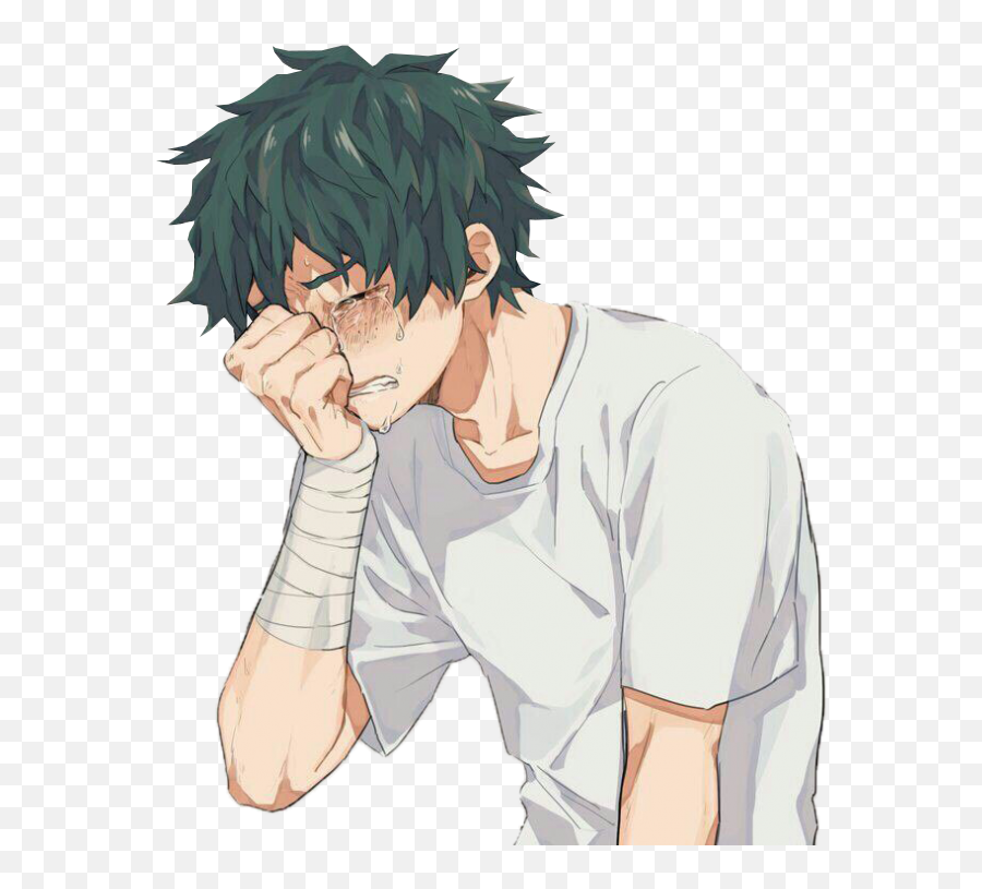 My Hero Academia Sad Fanart Png Image - Deku Sad Emoji,Deku Emoji