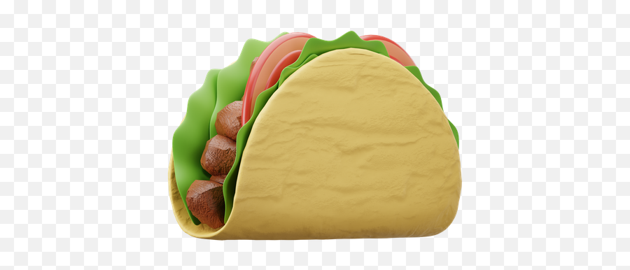 Premium Taco 3d Illustration Download In Png Obj Or Blend Emoji,Affectionate Emojie