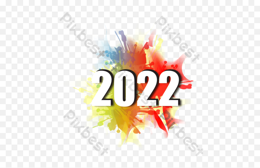 New Year 2022 Colorful Vector Graphic Eps Png Images Free Emoji,New Year Emoji 2022