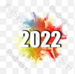 New Year 2022 Colorful Vector Graphic Eps Png Images Free Emoji,New Year Emoji 2022