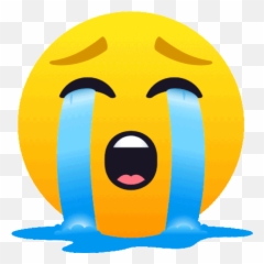 Loudly Crying Face Joypixels Gif - Weep Sticker Emoji,Loudly Crying Face Emoji