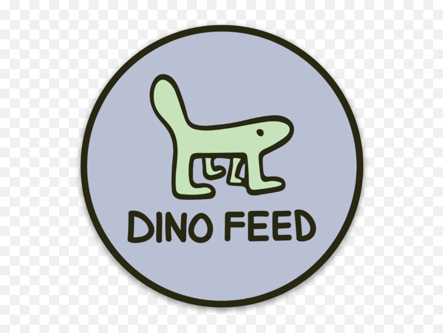 Dino Feed Blue Circle Sticker - Dot Emoji,Blue Circle Alien Emoji