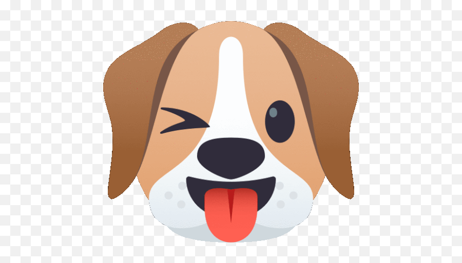 Just Joking Dog Gif - Happy Emoji,Just Joking Emoji
