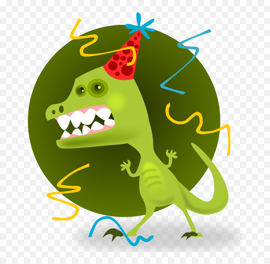 Clipart Dinosaur Party Clipart - Clipart Transparent Background Dinosaur Birthday Emoji,Dinosaur Emoticon