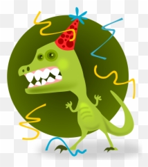 Clipart Dinosaur Party Clipart - Clipart Transparent Background Dinosaur Birthday Emoji,Dinosaur Emoticon