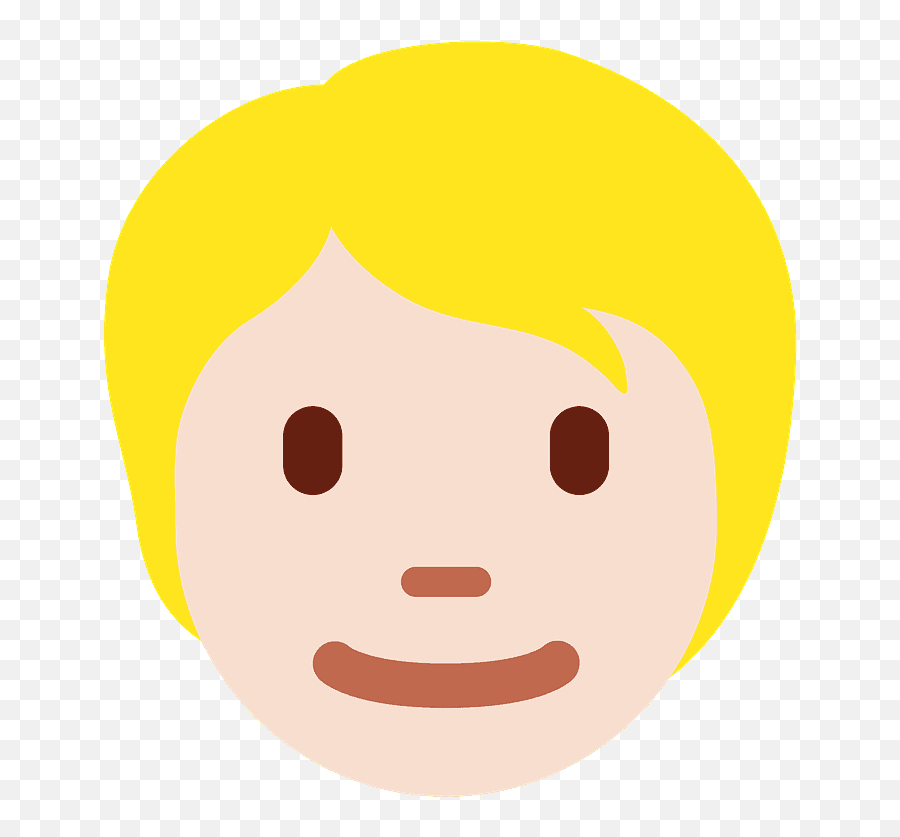 Person Light Skin Tone Blond Hair Emoji - Happy,Emoji Skin Tone