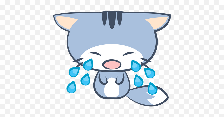 Crying Emoji Icon Of Colored Outline Style - Available In Heart Love Emoji Cat,Cat Cry Emoji