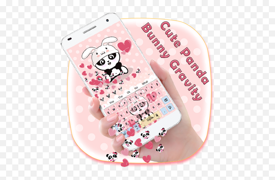 Cute Panda Bunny Gravity Keyboard Theme Apk Latest Version - Mobile Phone Emoji,Swype Dragon Emoji