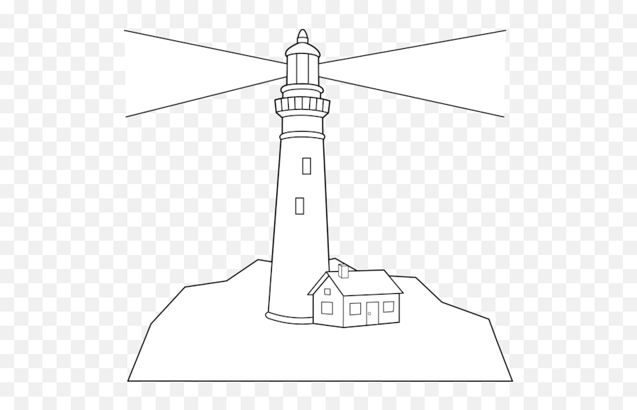 Lighthouse Clipart 6 - Clipartix Lighthouse Outline Clipart Emoji,Printable And Colorable Pictures Of Emojis