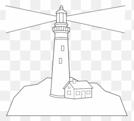 Lighthouse Clipart 6 - Clipartix Lighthouse Outline Clipart Emoji,Printable And Colorable Pictures Of Emojis