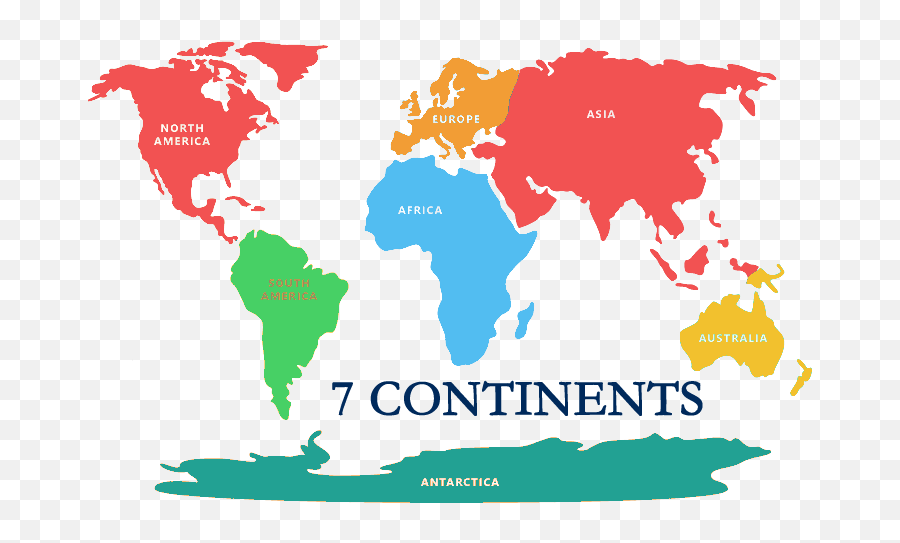 Семь континентов. Карта континентов. 7 Континентов на карте.