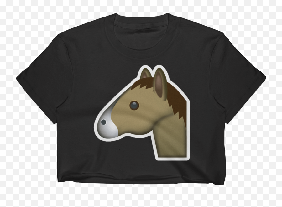 Emoji Crop Top T Shirt - Unisex,Mustang Emoji
