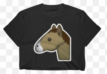 Emoji Crop Top T Shirt - Unisex,Mustang Emoji