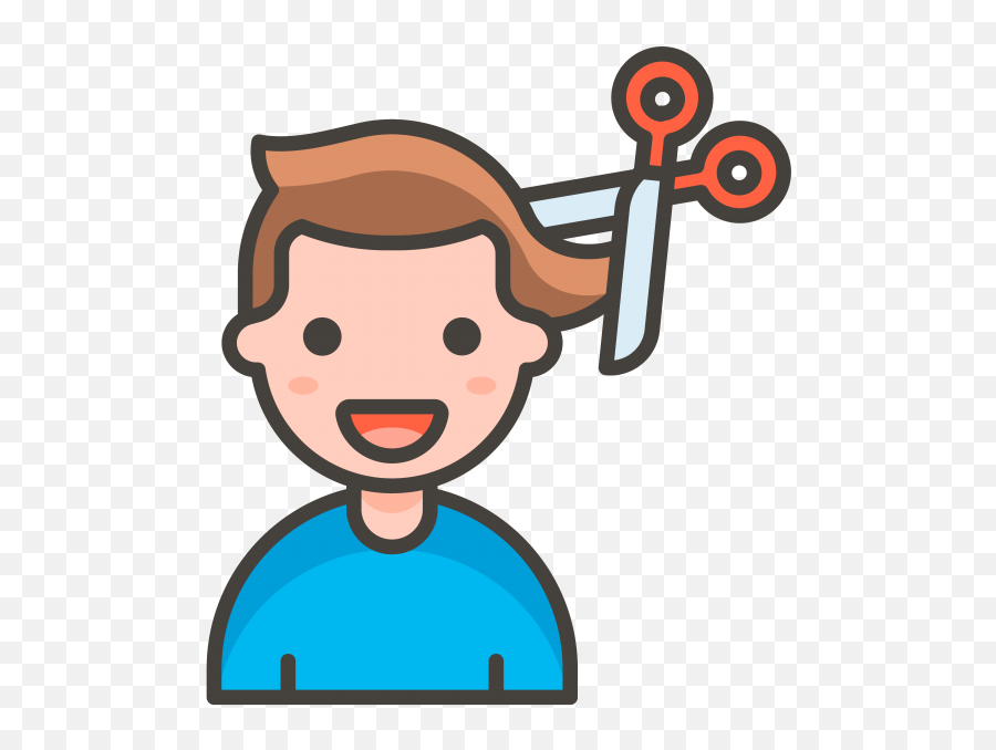 Download Man Getting Haircut Emoji - Icon Corte De Cabelo Kids Haircut Icon,Emoji De