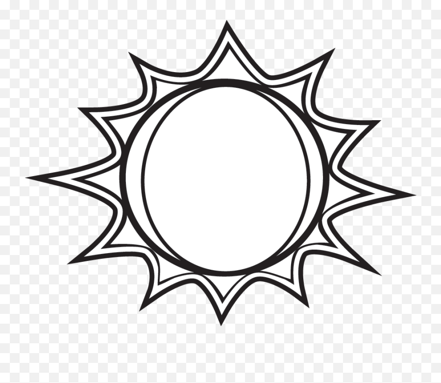 Sun Art Emoji,Black And White Sun Emoji