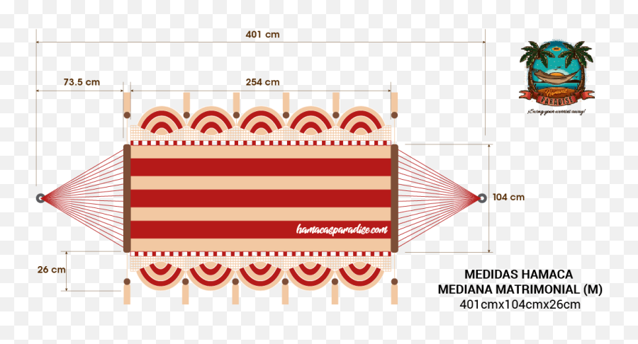 Medium Size Hammock With Stripes - Medidas De Hamaca Matrimonial Emoji,Hamaca/emotions Beach Resort