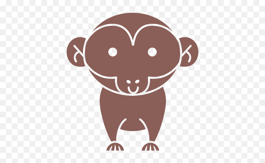 Cute Brown Monkey Cut Out Transparent Png U0026 Svg Vector Emoji,Emoji Long Nosed Man