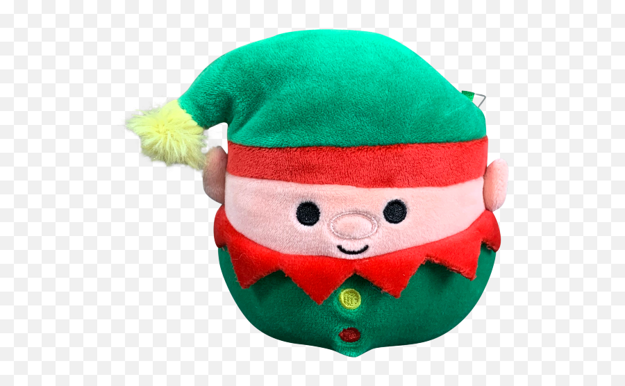 Squishmallow Christmas 45 Inch Elliot The Elf Plush Toy Emoji,Monkey Covering His Eyes Emoji With Angry Red Face