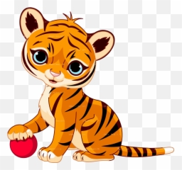 Free Download Cute Tiger Clipart Clip Art - Tiger Baby Emoji,Toger Emoji