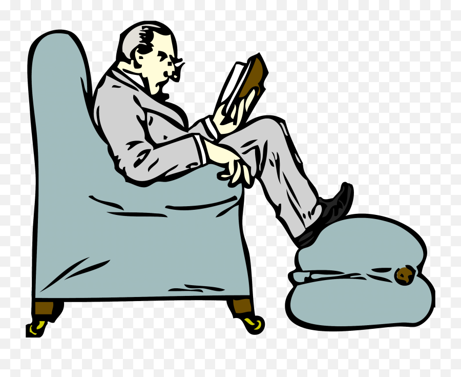 Person - Man Reading A Book Clipart Png Download Full Person Reading A Book Graphic Emoji,Boy And Book Emoji