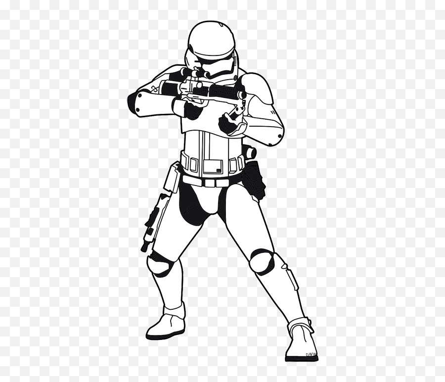 Force Awakens Clip Art - Star Wars Stormtrooper Line Art Emoji,Force Awakens Emoji