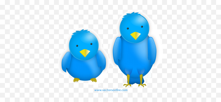 Chubby Twitter Birds By Aravind Ajith 2 Icons Clip Art - Clip Art 2 Birds Emoji,Twitter Bird Emoji