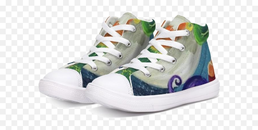 Ltd Edt Kids Hightop Canvas Shoe - Plimsoll Emoji,Emoji Women's Canvas Shoes