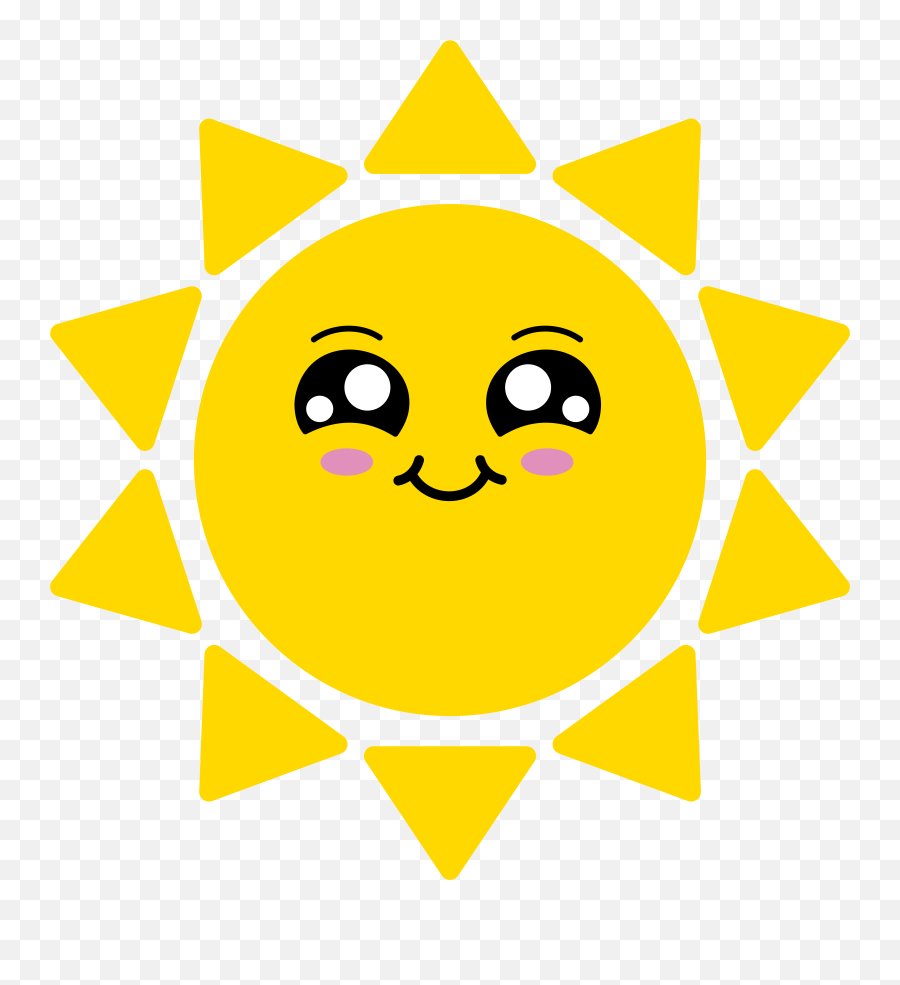 Kawaii Sun - Icon Emoji,Blush Kawaii Emoticon