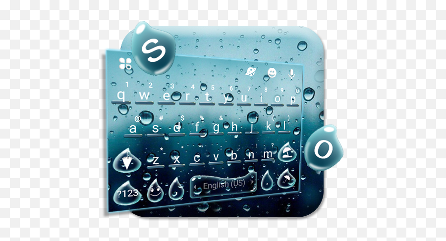 Glass Water Drop Keyboard Theme - Dot Emoji,Water Drop Emoji Png