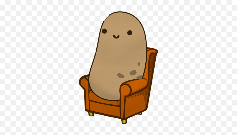 Couchpotato Potato Couch Sticker - Couch Picture Of Potato Emoji,Couch Potato Text Emojis