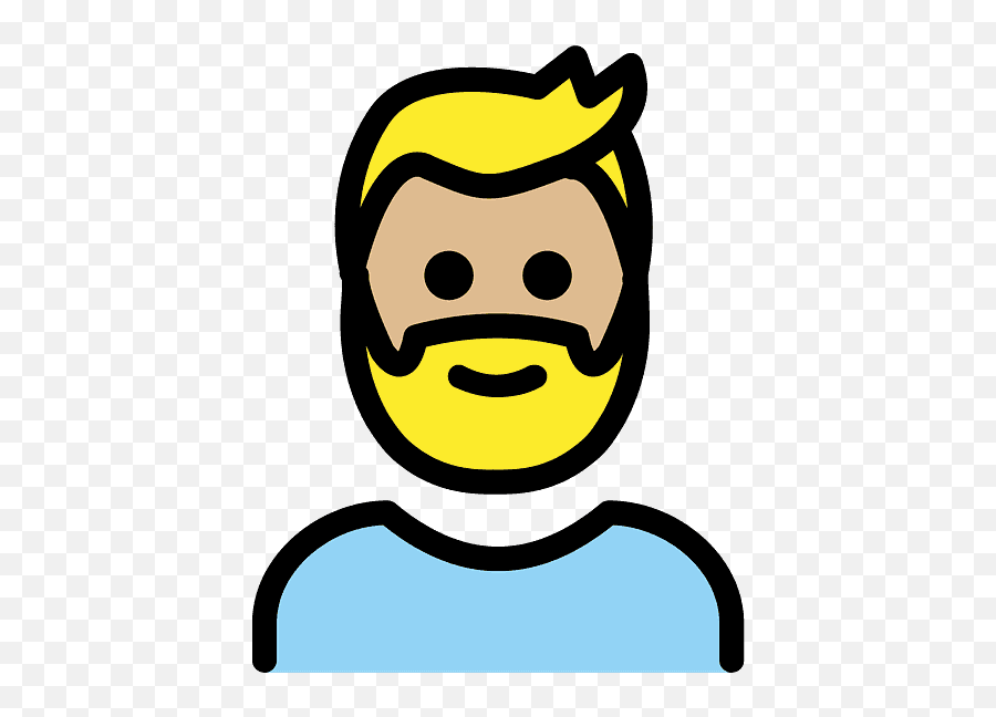 Man Medium - Light Skin Tone Beard Emoji Download For Mnn Mit Bart Clipart,Skin Color Of Emojis Questions