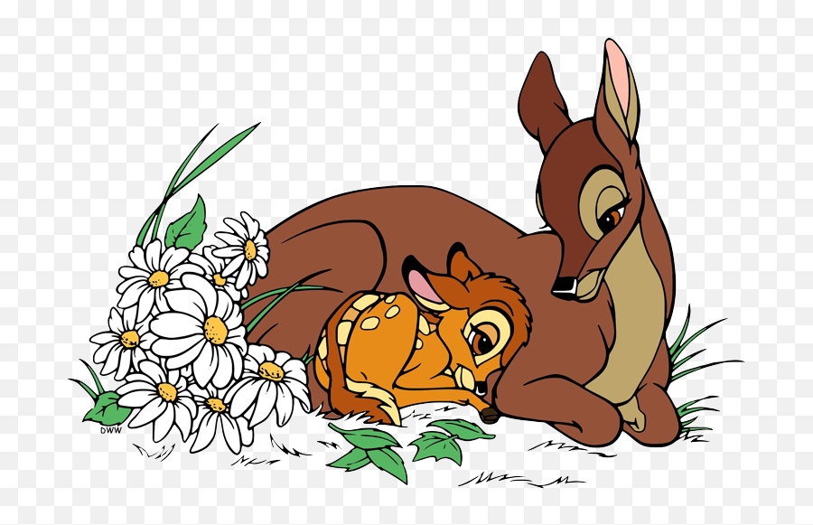 Bambi And His Mother Clip Art - Bambi And Mother Emoji,Bambi Mother Birds Emotion