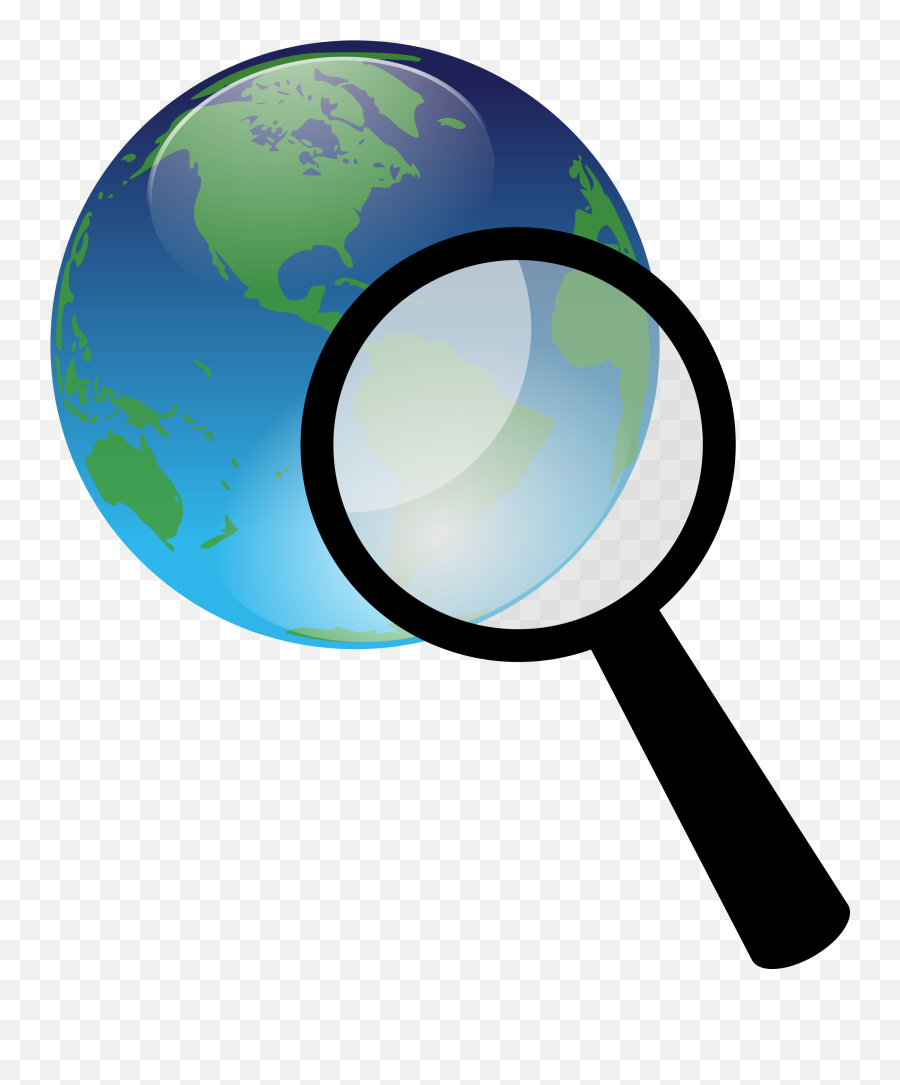 Clipart Computer Magnifying Glass - World Magnifying Glass Clipart Emoji,Emoji Girl Magnifying Glass Earth