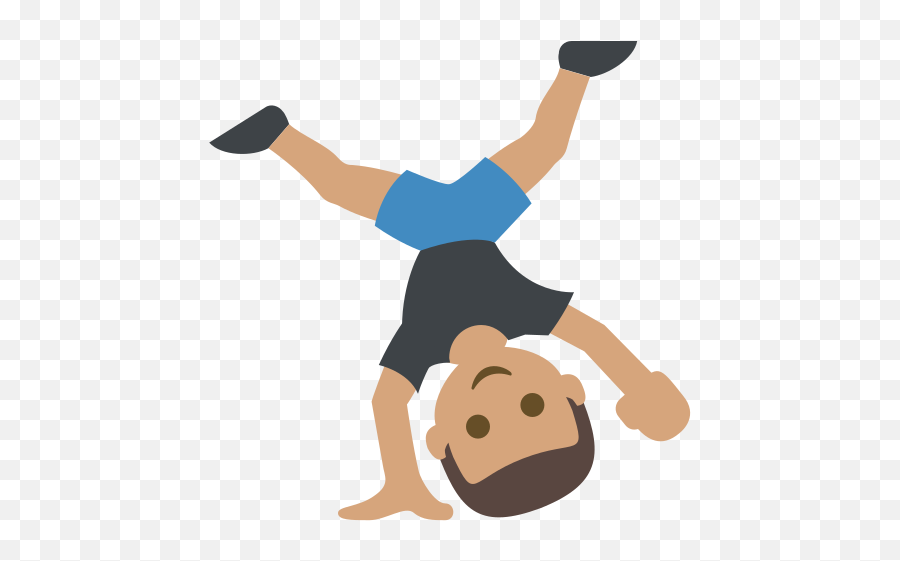 Person Som Hjular Mellanfärgad Hy Emoji Högupplöst - Bboy Windmill,X Arms Emoji
