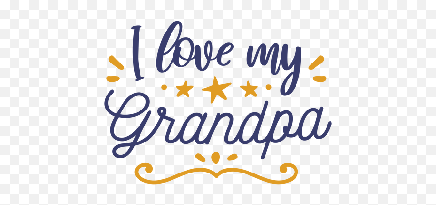 Love Grandpa Lettering Transparent Png U0026 Svg Vector Emoji,Grandpa And Grandma Emoticon