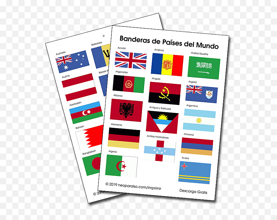 Banderas De Países Del Mundo Neoparaisocom - Didactalia Emoji,Simbolos Bandera Puerto Rico Emoticon