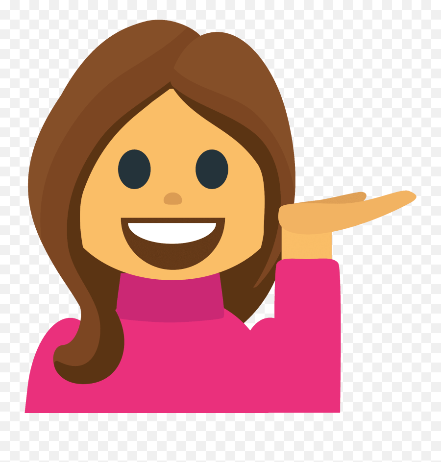 Person Tipping Hand Emoji Clipart Free Download Transparent - Happy,Hands On Hips Emoticon