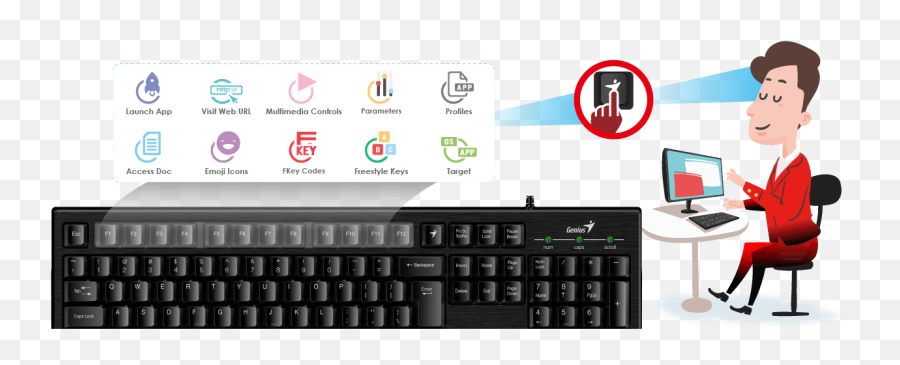 Computer Keyboard Transparent Png Image - Office Equipment Emoji,Emoji On Computer Keyboard
