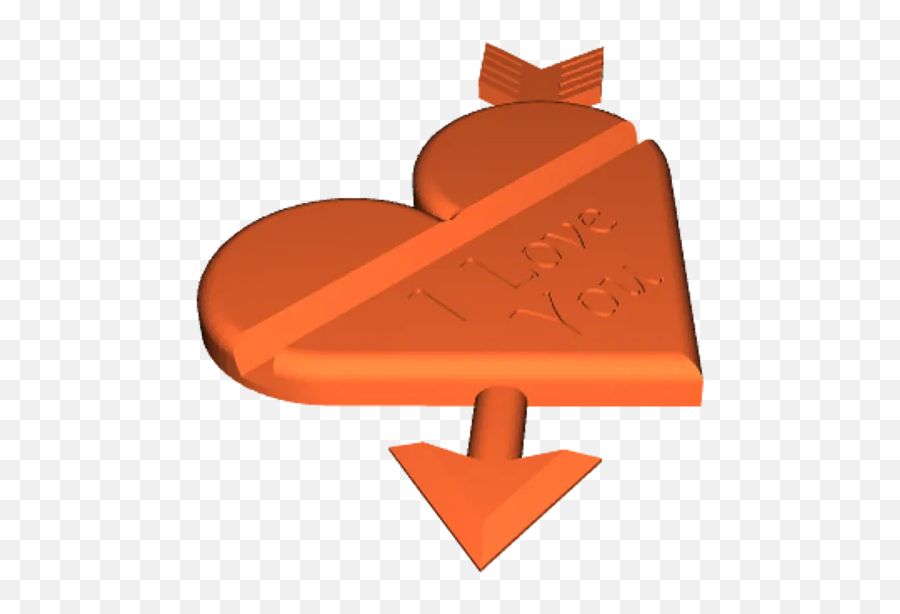 Phone Stand - Heart By Mishkin2 Download Free Stl Model Emoji,Orange Arrow Emoji