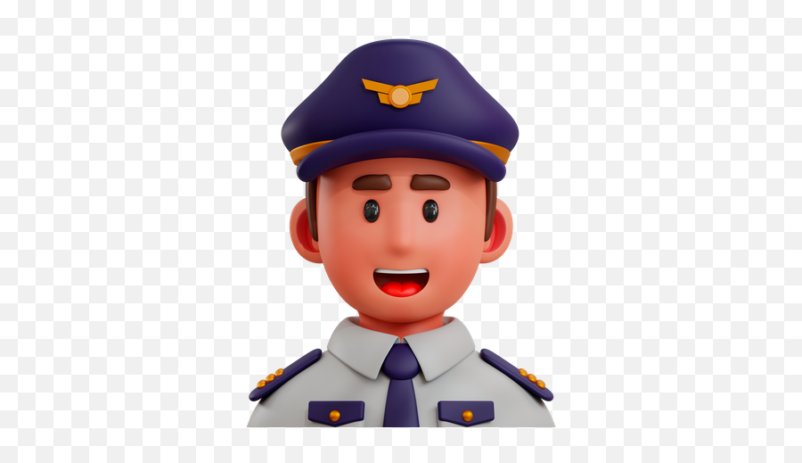 Premium Pilot 3d Illustration Download In Png Obj Or Blend Emoji,Officer Emoji