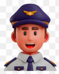 Premium Pilot 3d Illustration Download In Png Obj Or Blend Emoji,Officer Emoji