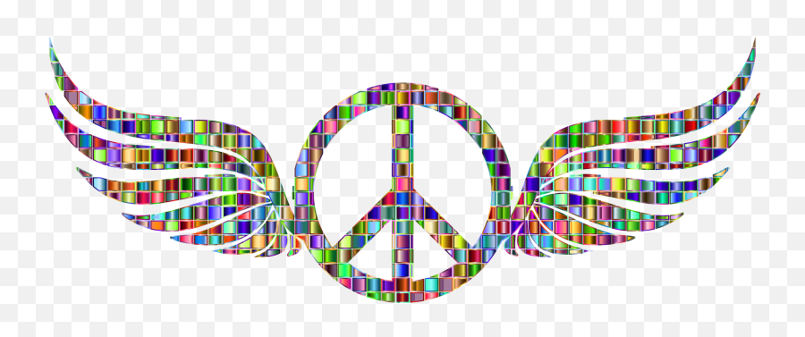 Mosaic Clipart Peace - Peace Sign Transparent Background Language Emoji,Dove Of Peace Emoji