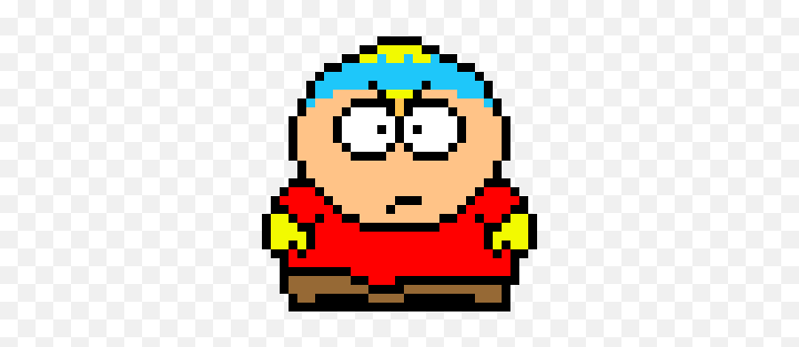 Cartman - Easy Grid Pixel Art Minecraft Emoji,Cartman Emoticon