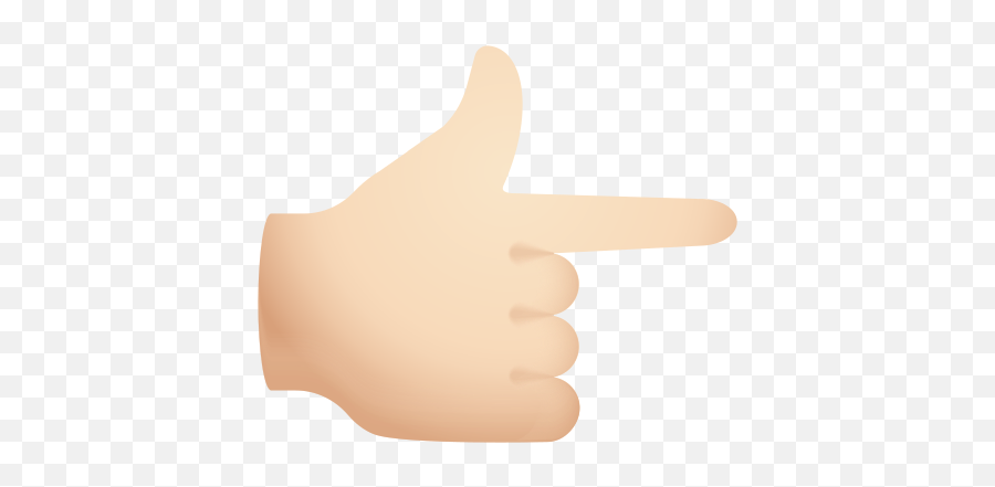 Backhand Index Pointing Right Light Skin Tone Icon - Sign Language Emoji,Pointing Emoji