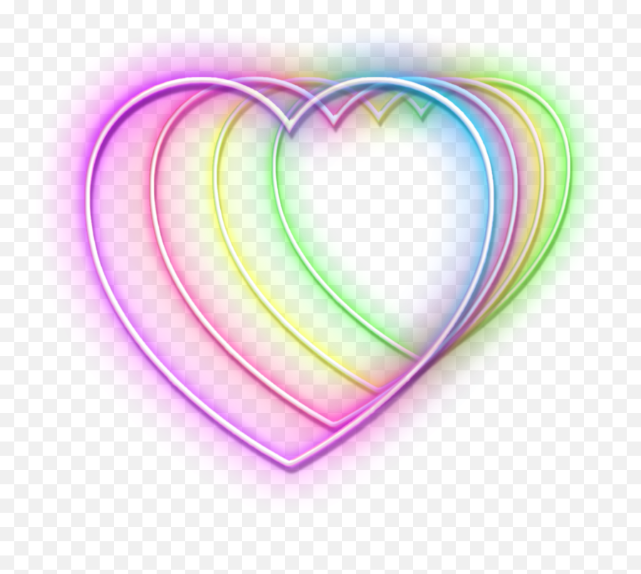 Neon Hearts Neonhearts Sticker By Ml - Girly Emoji,Colored Heart Emoji