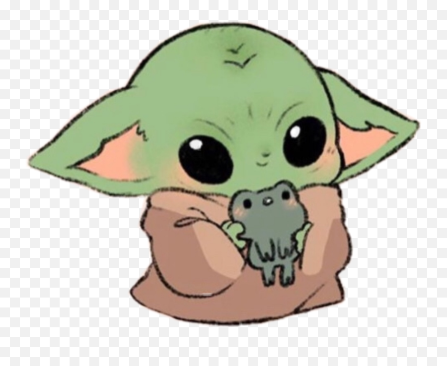 Baby Yoda Sticker - Cute Baby Yoda Drawing Emoji,Star Wars Emoji Yoda
