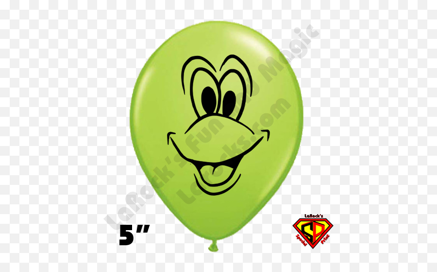 5 Inch Round Turtlefrog By Juan Gonzales Balloon Qualatex 100ct - Baby Face Balloon Emoji,Frog Get In Emoticon