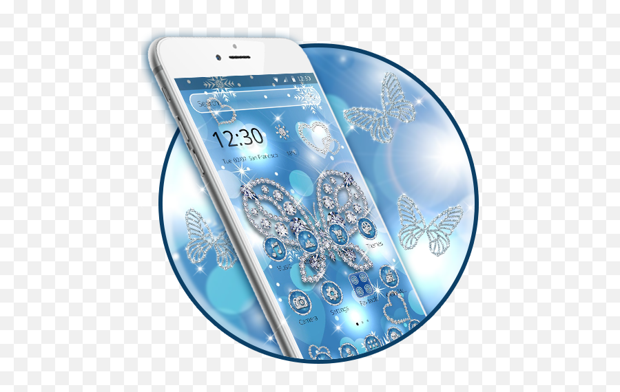 Amazoncom Crystal Diamond Butterfly 2d Theme Appstore For - Iphone Emoji,Which Emojis Are Diamond Box